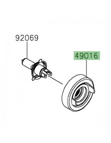 Obturateur caoutchouc optique avant Kawasaki 490160628 | Moto Shop 35