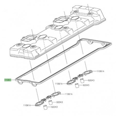 Joint de cache culbuteur Kawasaki 110610738 | Moto Shop 35