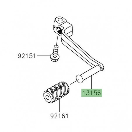 Sélecteur de vitesse d'origine Kawasaki ZZR 1400 (2006-2020) | Réf. 131560075