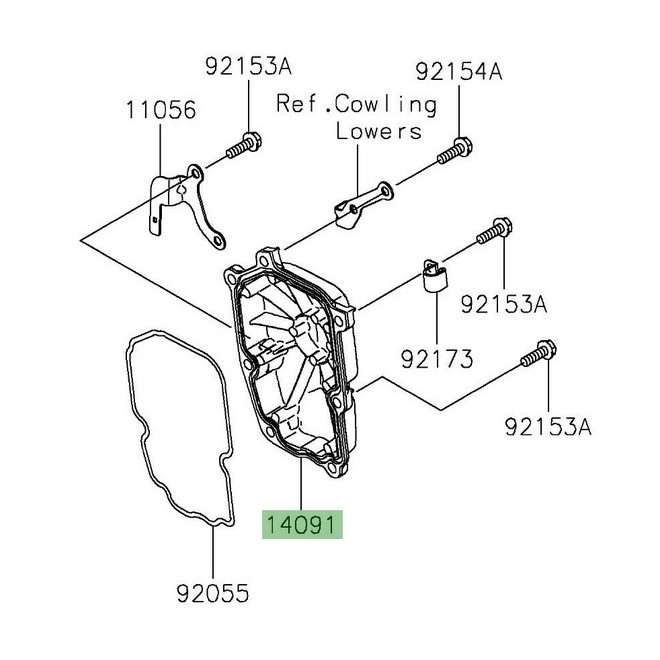 Carter d'allumage Kawasaki ZZR 1400 (2006-2011) | Réf. 14091062711E - 140910896