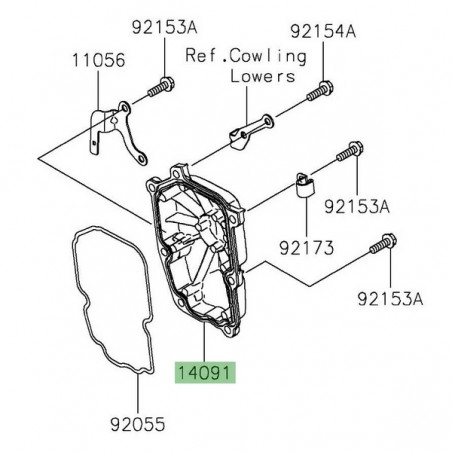 Carter d'allumage Kawasaki ZZR 1400 (2006-2011) | Réf. 14091062711E - 140910896