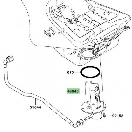 Pompe à essence d'origine Kawasaki 490400014 | Moto Shop 35