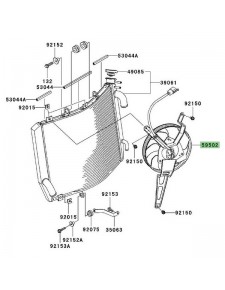 Ventilateur d'origine Kawasaki ZZR 1400 (2006-2007)