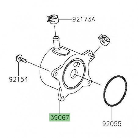 Radiateur d'huile d'origine Kawasaki 390670010 | Moto Shop 35