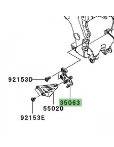 Platine repose-pied avant Kawasaki ZZR 1400 (2006-2011)