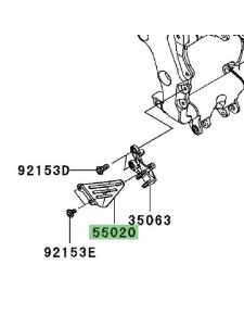 Protection de talon gauche Kawasaki ZZR 1400 (2006-2020) | Réf. 550200211