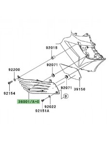 Grip genoux gauche peint Kawasaki ZZR 1400 (2006-2011) | Moto Shop 35