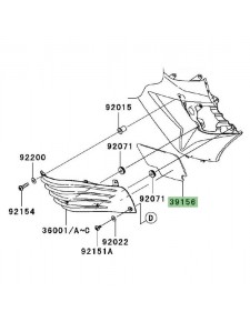 Mousse de carénage Kawasaki 391560185 | Moto Shop 35