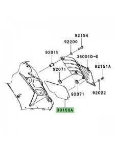 Mousse de carénage Kawasaki 391560186 | Moto Shop 35