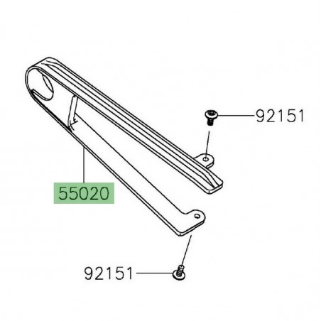 Patin de chaîne d'origine Kawasaki 550200818 | Moto Shop 35