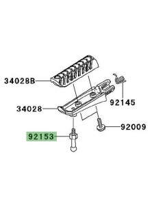 Téton de repose-pieds avant Kawasaki 921541854 | Moto Shop 35