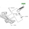 Repose-pieds arrière droit Kawasaki ZZR 1400 (2006-2020) | Réf. 340280330