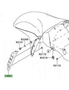 Déflecteur garde-boue avant Kawasaki ZZR 1400 (2006-2020)