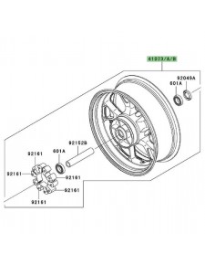 Jante arrière d'origine Kawasaki ZZR 1400 (2006-2011) | Moto Shop 35