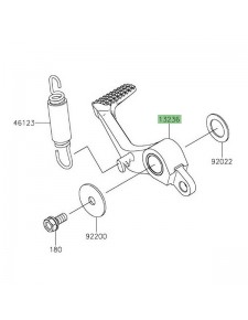 Pédale de frein Kawasaki ZZR 1400 (2006-2020) | Réf. 132360096