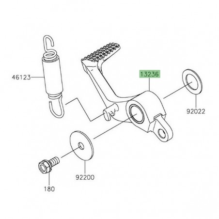 Pédale de frein Kawasaki ZZR 1400 (2006-2020) | Réf. 132360096