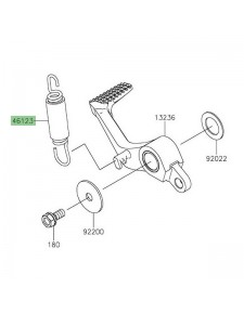 Ressort de rappel pédale de frein Kawasaki 461230003 | Moto Shop 35