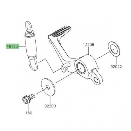 Ressort de rappel pédale de frein Kawasaki 461230003 | Moto Shop 35
