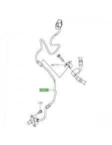 Câble ABS avant Kawasaki ZZR 1400 (2006-2020) | Réf. 211760051