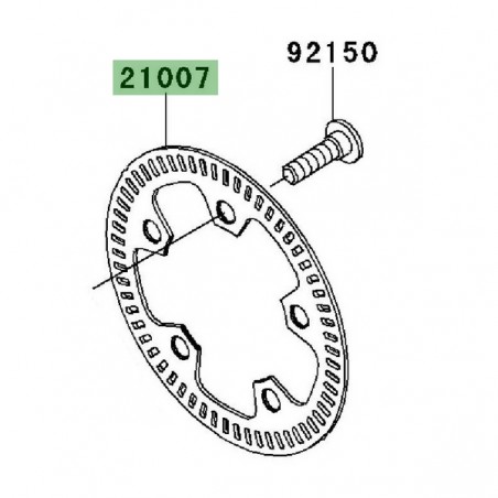 Cible ABS avant Kawasaki 210070068 | Moto Shop 35