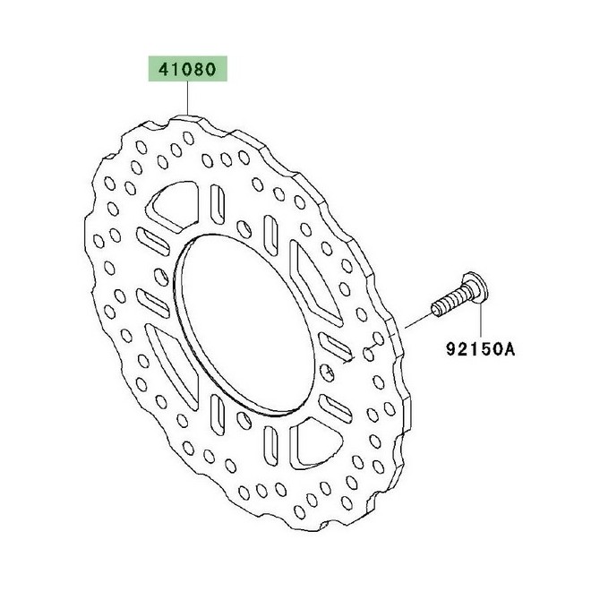 Disque de frein arrière d'origine Kawasaki 410800089