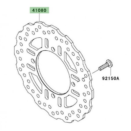Disque de frein arrière d'origine Kawasaki 410800089 | Moto Shop 35