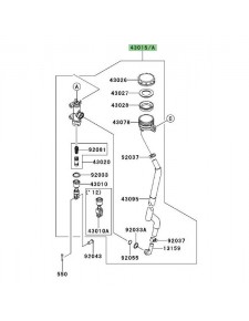 Maître-cylindre arrière Kawasaki ZZR 1400 (2006-2014) | Réf. 430150056