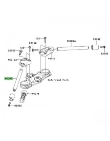 Demi-guidon gauche Kawasaki ZZR 1400 (2006-2011) | Réf. 460030134