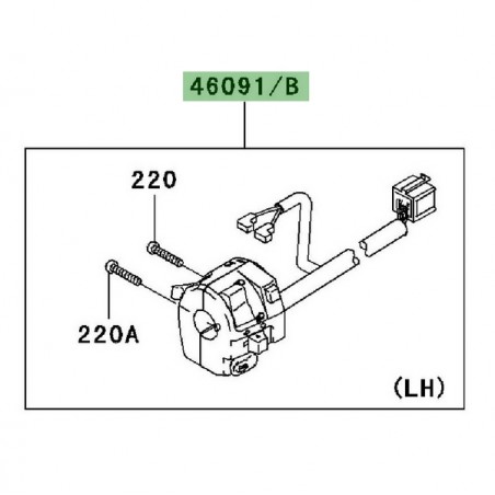 Commodo gauche Kawasaki 460910069 | Moto Shop 35