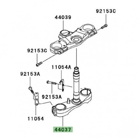 Té de fourche inférieur Kawasaki ZZR 1400 (2006-2020) | Réf. 440370039
