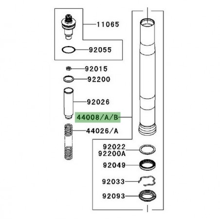 Fourreau de fourche Kawasaki ZZR 1400 (2006-2011) | Moto Shop 35