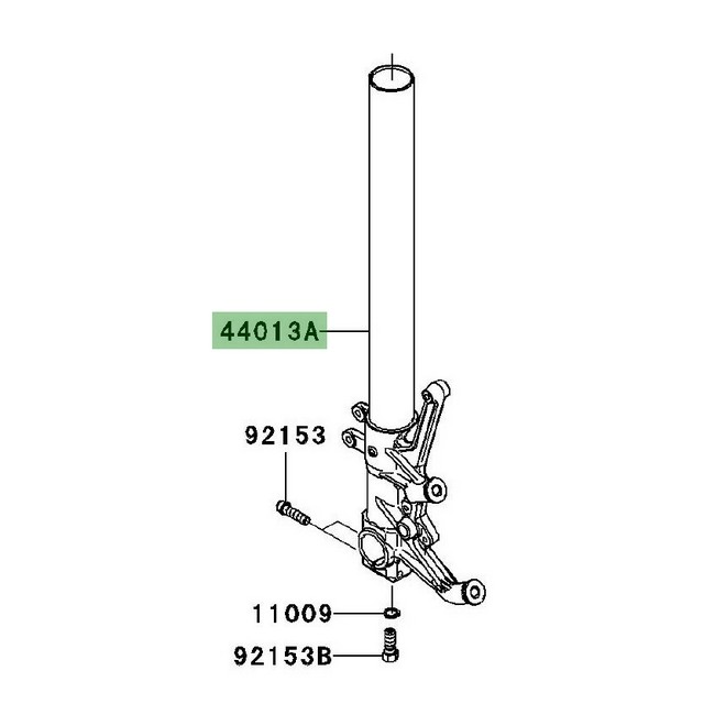 Tube de fourche droit Kawasaki ZZR 1400 (2006-2011) | Moto Shop 35