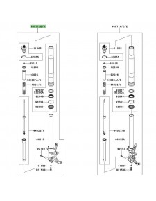 Bras de fourche gauche Kawasaki ZZR 1400 (2006-2011) | Moto Shop 35