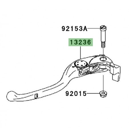 Levier d'embrayage d'origine Kawasaki 132360104 | Moto Shop 35