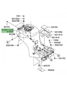 Réservoir d'essence peint Kawasaki ZZR 1400 (2006-2011) |Moto Shop 35