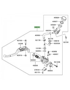 Maître-cylindre d'embrayage Kawasaki ZZR 1400 (2006-2009) | Réf. 430150115