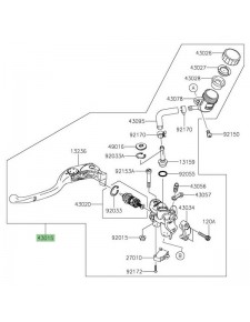 Maître-cylindre d'embrayage Kawasaki ZZR 1400 (2010-2020) | Réf. 430150151