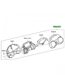 Bloc compteur complet Kawasaki ZZR 1400 (2006-2011) |