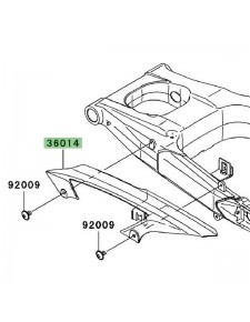 Protection de chaîne d'origine Kawasaki ZZR 1400 (2006-2020) | Réf. 360140030