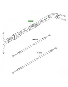 Câble de gaz double Kawasaki ZZR 1400 (2006-2015) | Réf. 540120187