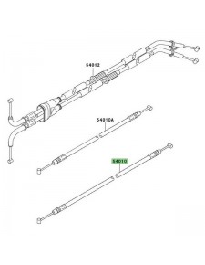 Câble de fermeture de selle passager Kawasaki ZZR 1400 (2006-2011)