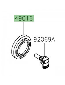 Obturateur caoutchouc optique avant Kawasaki 490160023