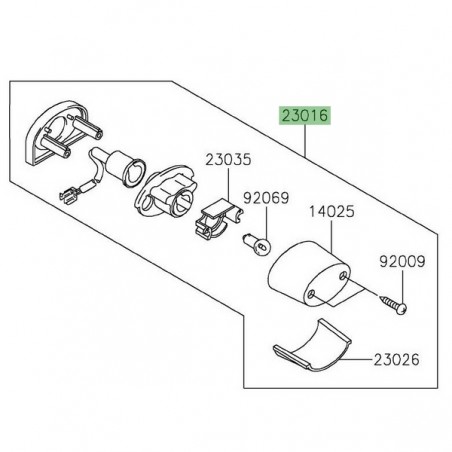 Éclairage de plaque d'origine Kawasaki 230160565 | Moto Shop 35