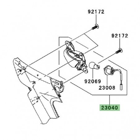 Clignotant avant gauche Kawasaki ZZR 1400 (2006-2020) | Réf. 230400119