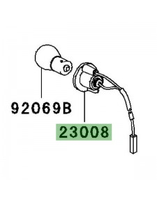 Prise ampoule clignotant avant Kawasaki 230080044 | Moto Shop 35