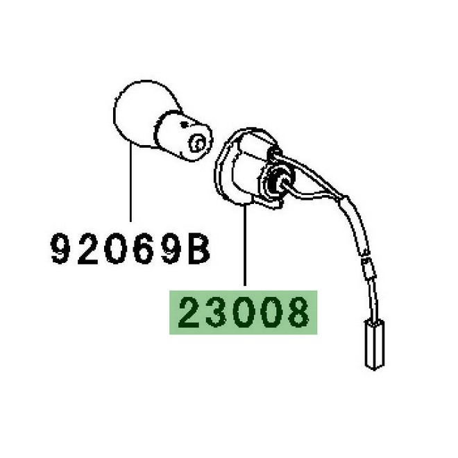 Prise ampoule clignotant avant Kawasaki 230080044