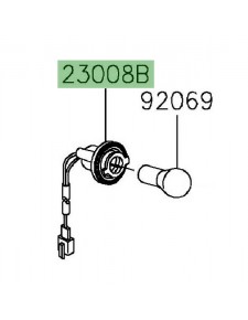 Prise ampoule clignotant arrière Kawasaki ZZR 1400 (2006-2020) | Réf. 230080048 - 230080049