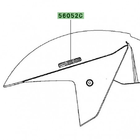 Autocollants "ABS" garde-boue avant Kawasaki ZZR 1400 (2006-2011) | Moto Shop 35