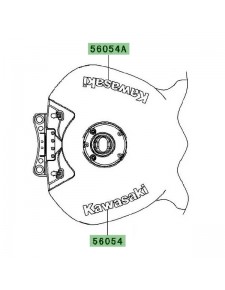 Autocollant "Kawasaki réservoir à carburant Kawasaki ZZR 1400 (2011)