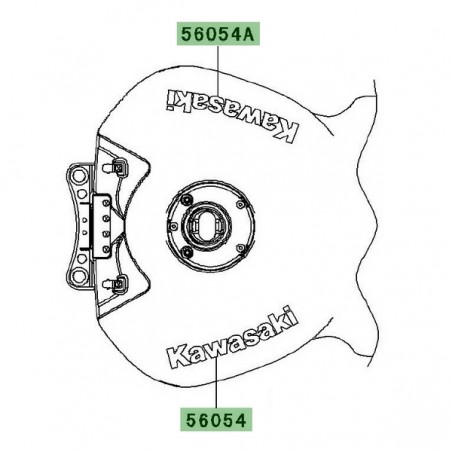 Autocollant "Kawasaki réservoir à carburant Kawasaki ZZR 1400 (2011) | Réf. 560540701
